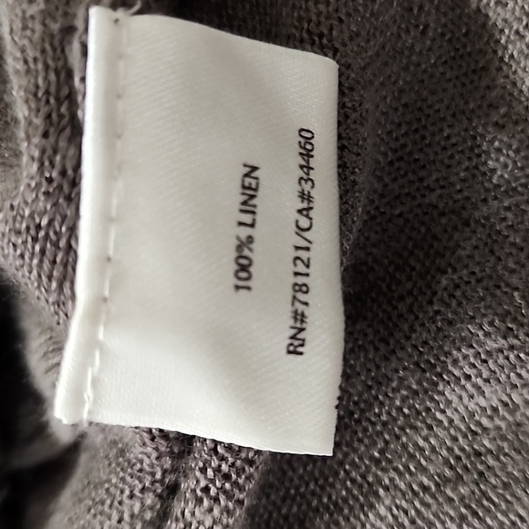 Eileen Fisher 100% Linen Button Front Patch Pocket 3/4 Sleeve Cardigan s… - Picture 5 of 7